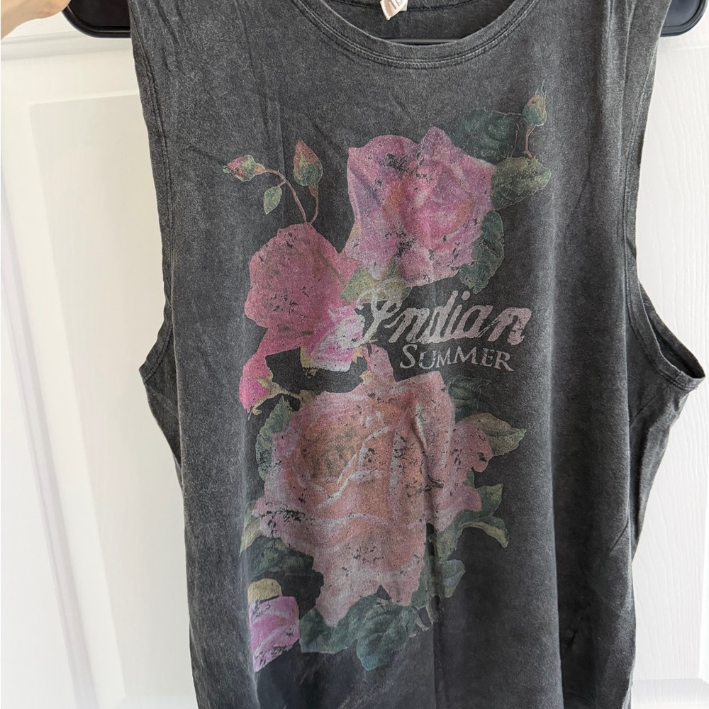 Spell Charcoal Floral Tank Top